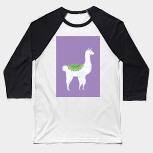 Purple Llama Acrylic Painting Baseball T-Shirt